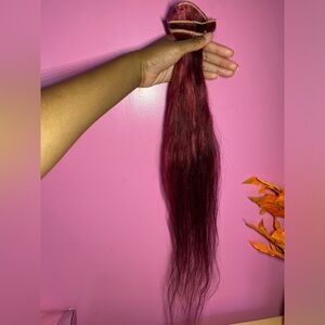 Luxurious Burgundy Hair Extension